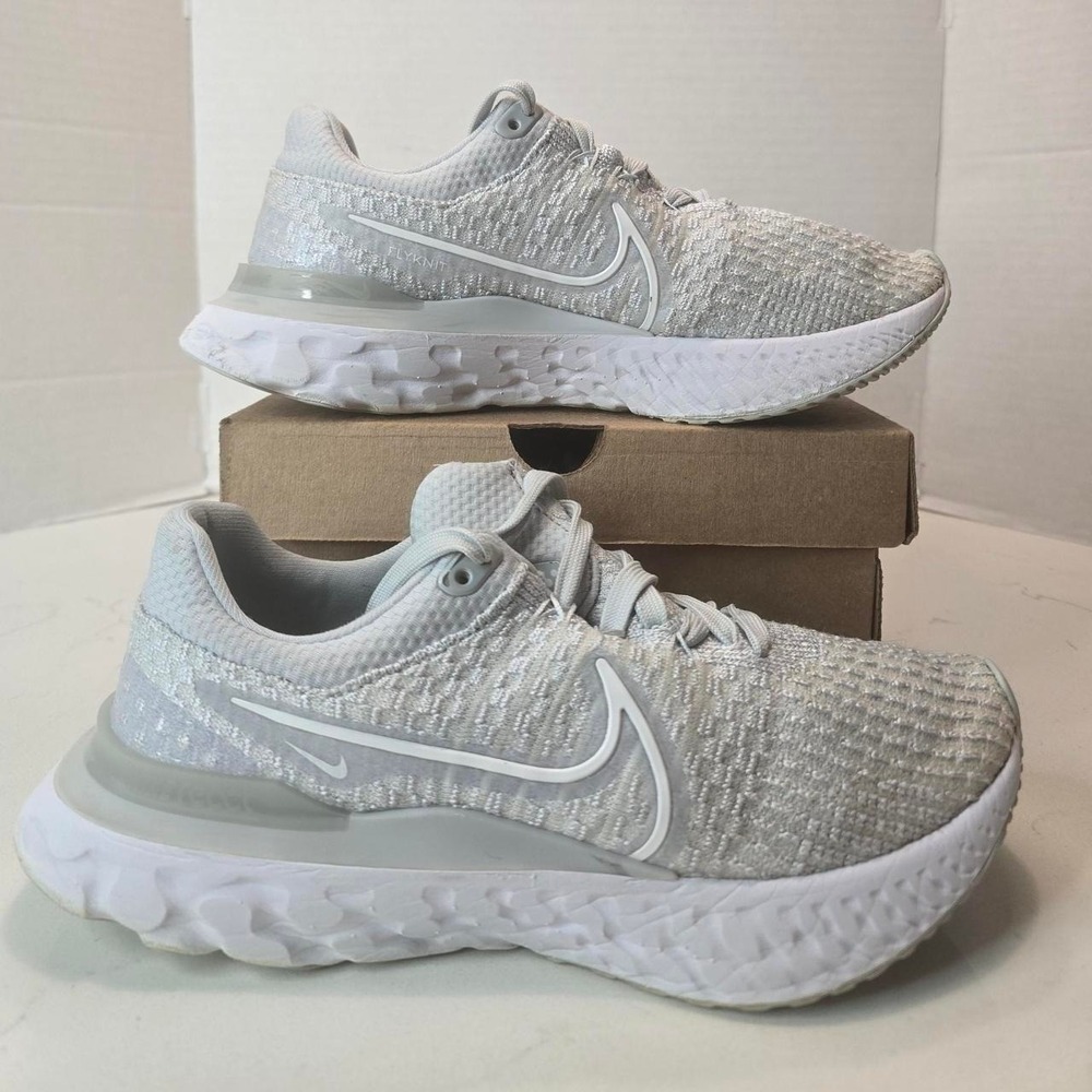 Nike React Infinity Run Flyknit 3 Gray Womens Size 8 DD3024-004 Running Shoes